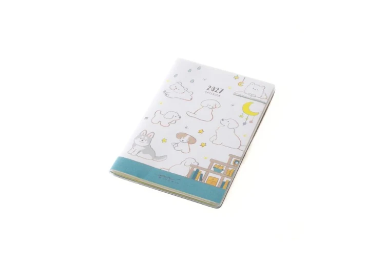 Midori Pocket Diary B7 Mini Kalendarz Miesięczny 2027 Pies noteka (2).jpg