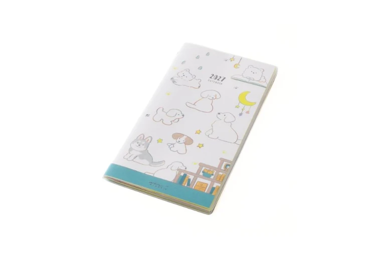 Midori Pocket Diary B6 slim Kalendarz Miesięczny 2027 Pies noteka (2).jpg