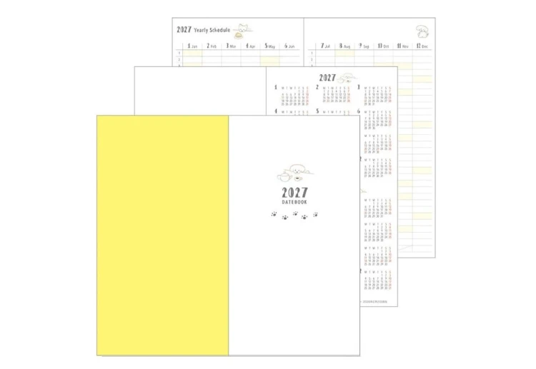 Midori Pocket Diary B6 slim Kalendarz Miesięczny 2027 Pies noteka (5).jpg