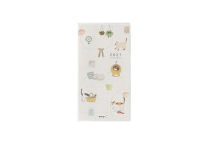 Midori Pocket Diary B6 slim Kalendarz Miesięczny 2027 Kot noteka.jpg