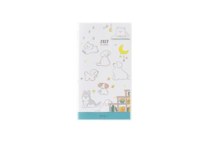 Midori Pocket Diary B6 slim Kalendarz Miesięczny 2027 Pies noteka.jpg