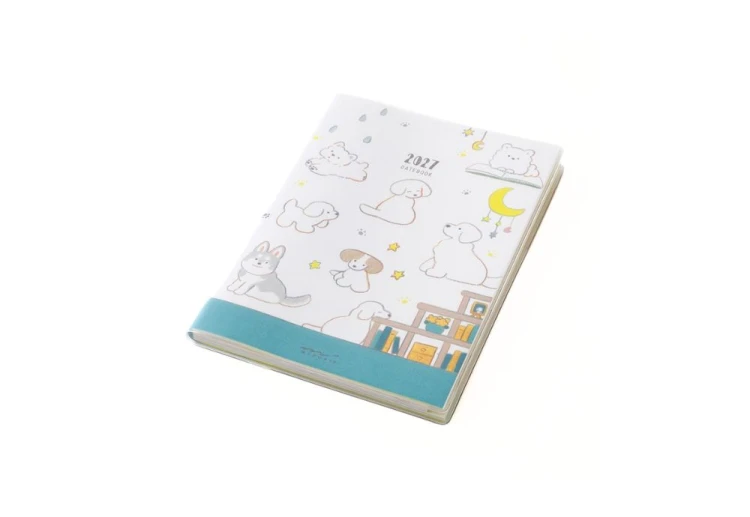 Midori Pocket Diary a5 Kalendarz Miesięczny 2027 Pies noteka (2).jpg