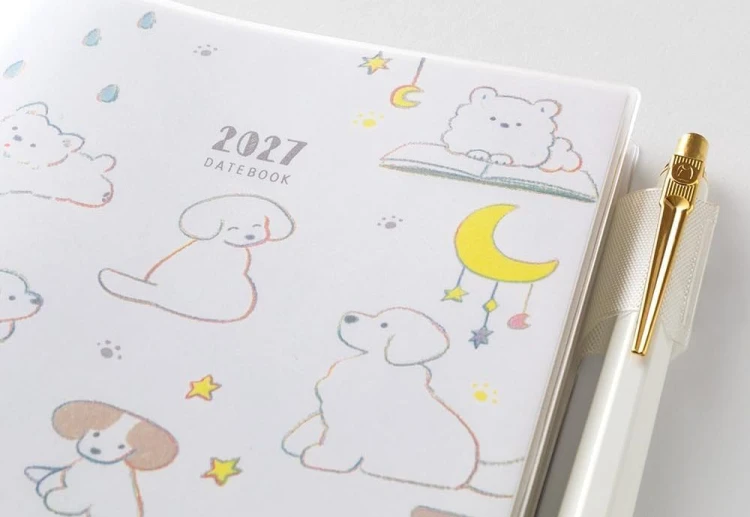 Midori Pocket Diary a5 Kalendarz Miesięczny 2027 Pies noteka (3).jpg