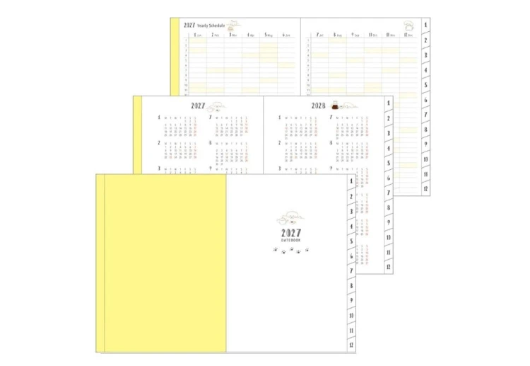Midori Pocket Diary a5 Kalendarz Miesięczny 2027 Pies noteka (6).jpg