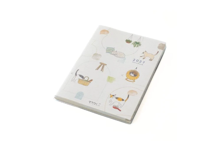 Midori Pocket Diary a6 Kalendarz Miesięczny 2027 Kot noteka (2).jpg