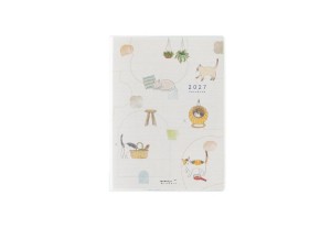 Midori Pocket Diary a6 Kalendarz Miesięczny 2027 Kot noteka.jpg