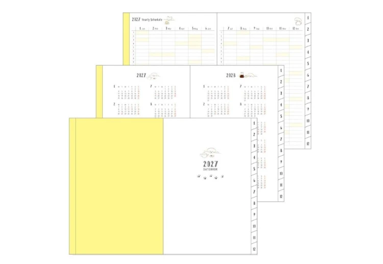 Midori Pocket Diary b6 Kalendarz Miesięczny 2027 Pies noteka (6).jpg