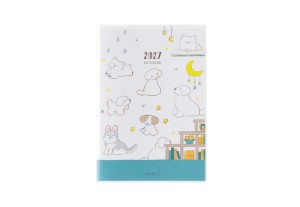 Midori Pocket Diary b6 Kalendarz Miesięczny 2027 Pies noteka.jpg