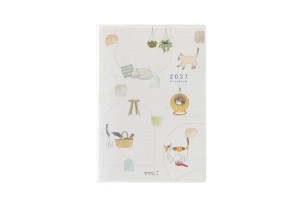 Midori Pocket Diary b6 Kalendarz Miesięczny 2027 Kot noteka.jpg